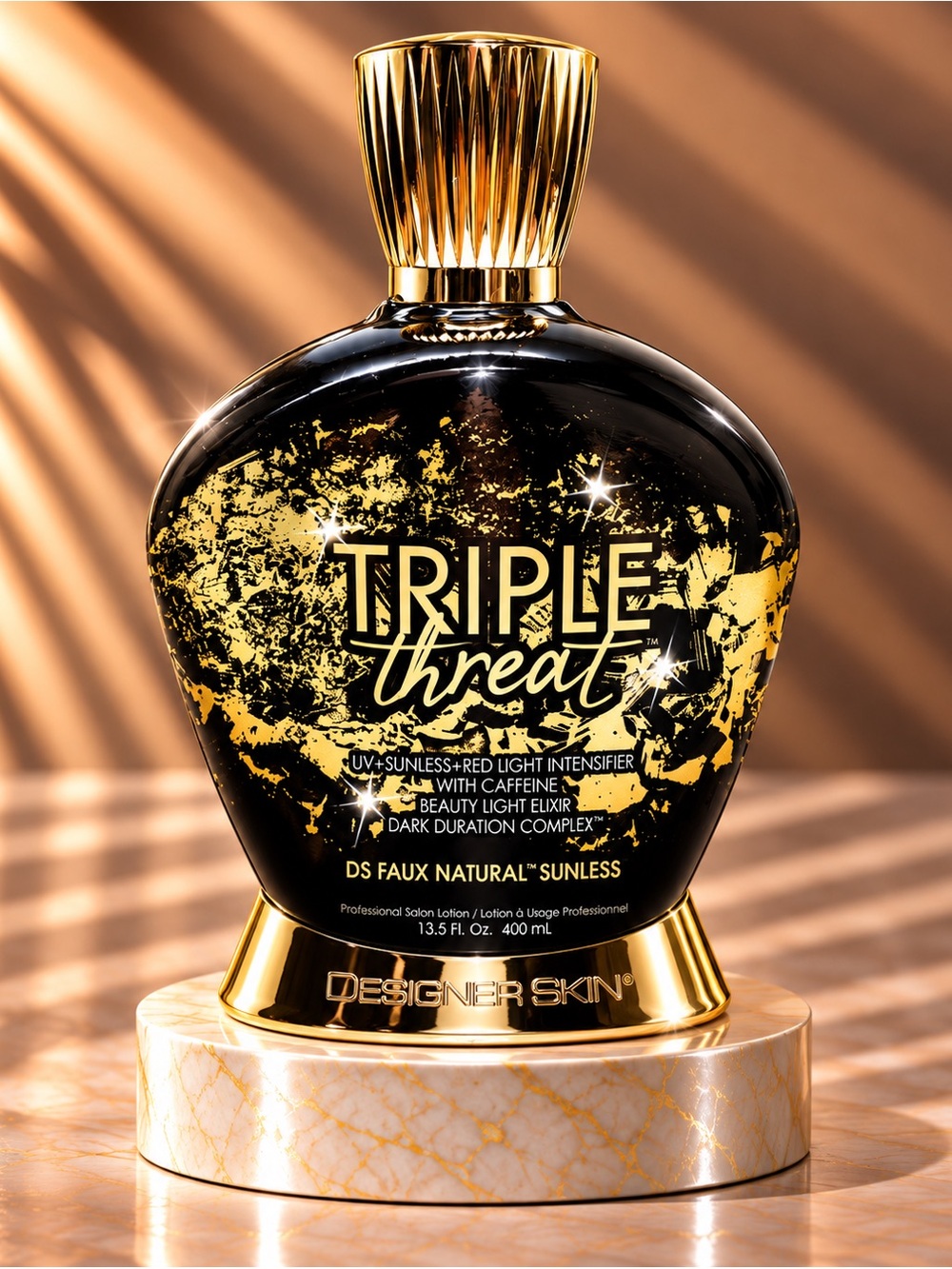 Designer Skin Triple Threat UV Sunless Red Light Intensifier Tanning Lotion 13.5